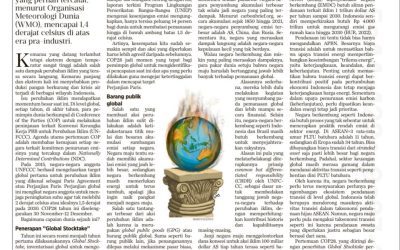 Oped Kompas: Sorotan Transisi Ekonomi Rendah Karbon Menjelang COP 28